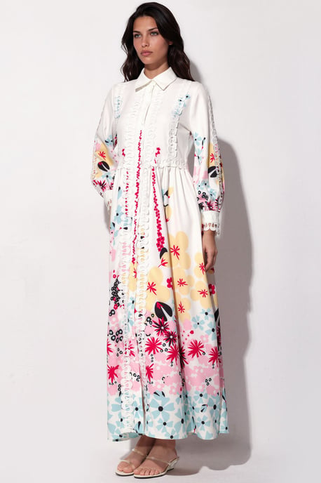 Blumen A-Linie Maxikleid - Image 5