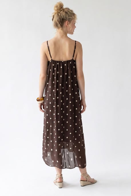 Punkte A-Linien Maxi-Kleid - Image 4