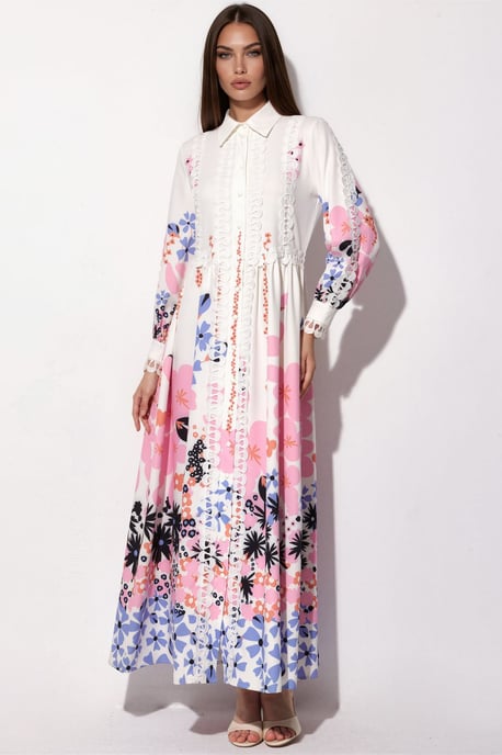 Blumen A-Linie Maxikleid - Image 1