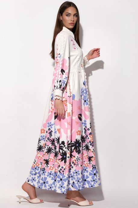 Blumen A-Linie Maxikleid - Image 2