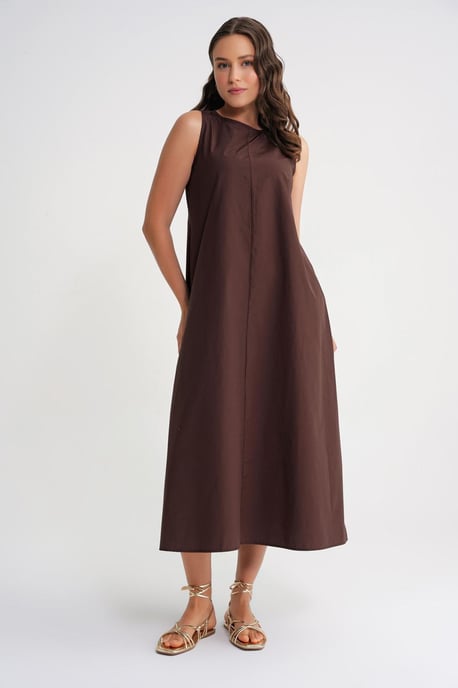 Maxi-Popelinkleid mit Taschen - Image 4