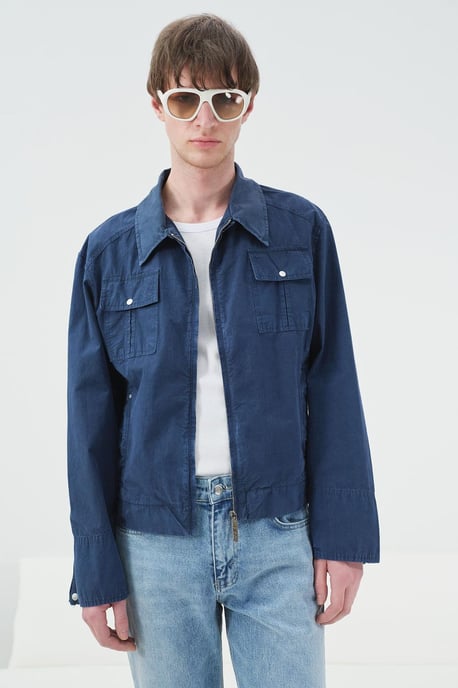 Herren Baumwoll-Popeline Zip-Weste - Image 4