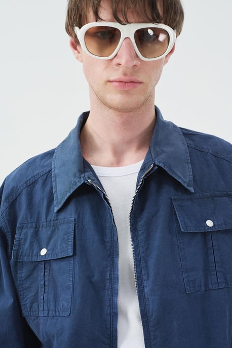 Herren Baumwoll-Popeline Zip-Weste - Image 5