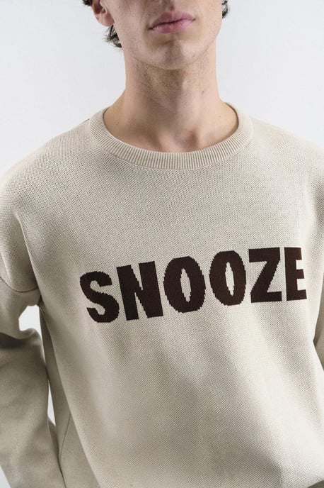 Herren Baumwoll Rundhals Sweatshirt mit Textdruck - Image 2