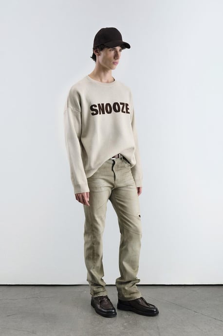 Herren Baumwoll Rundhals Sweatshirt mit Textdruck - Image 4