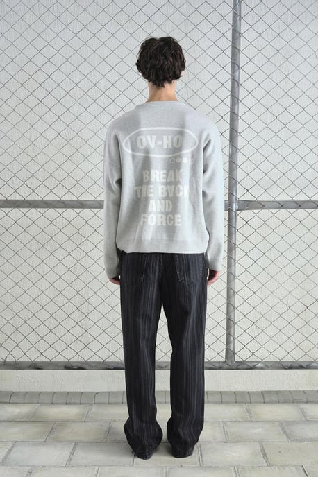 Herren Baumwoll Rundhals Sweatshirt mit Textdruck - Image 2