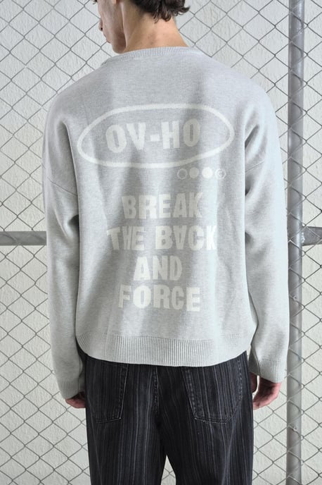 Herren Baumwoll Rundhals Sweatshirt mit Textdruck - Image 3