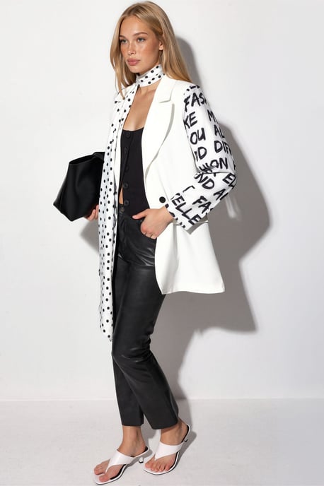 Übergroßer Crepe Blazer-Jacke - Image 2