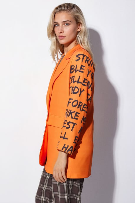 Oversized Crepe Blazerjacke - Image 4