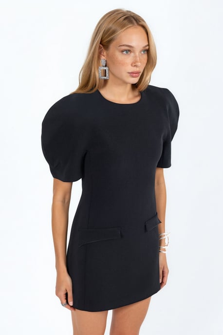 Mini-Crepé-Kleid mit Tasche und Reißverschluss - Image 2