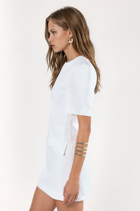 Mini-Crepe-Kleid mit Tasche und Reißverschluss - Image 5