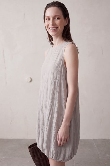 Lässiges Mini-Kleid aus strukturiertem Lyocell - Image 6