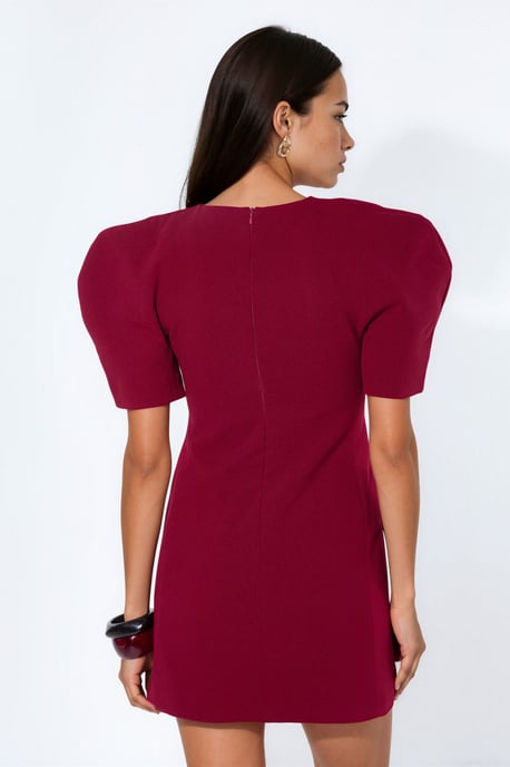 Mini-Crêpe-Kleid mit Tasche und Reißverschluss - Image 3