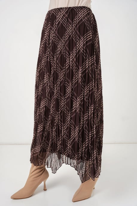 Asymmetrisch gemusterter Maxirock - Image 4