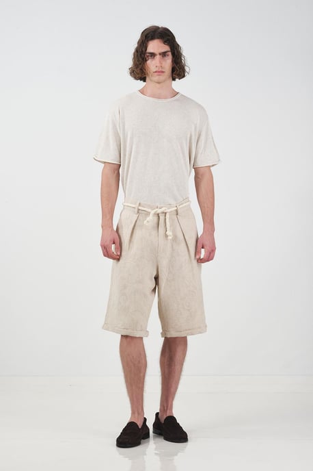Herren Lange Relaxed Baumwollshorts - Image 1