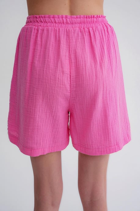 Hochbundige Texturierte Weitbein-Shorts - Image 6
