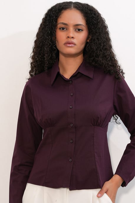 Tailliertes Popeline-Button-Up Kurzhemd - Image 3
