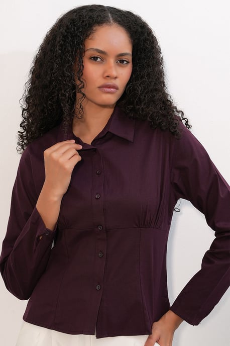 Tailliertes Popeline-Button-Up Kurzhemd - Image 4