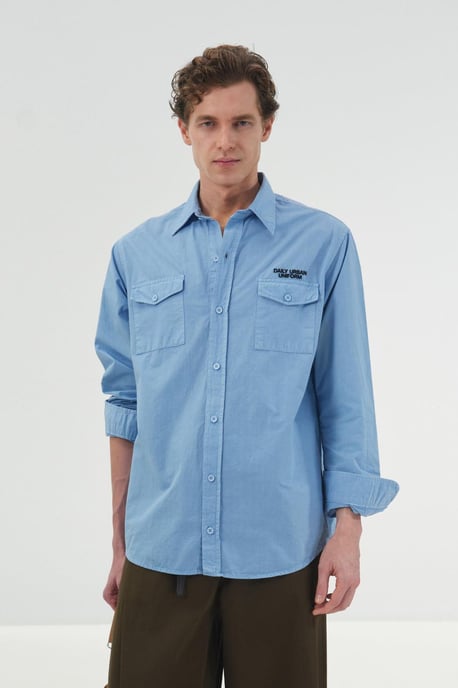 Herren Baumwoll-Poplin Hemd mit Druckmotiv - Image 2