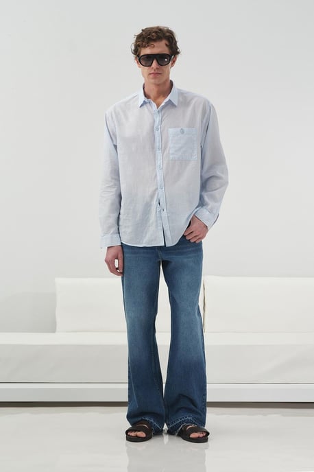 Herren Baumwoll-Popeline Langarmhemd - Image 3