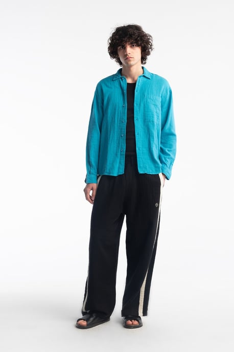 Herren Relaxed Fit Baumwollstrickhemd - Image 2