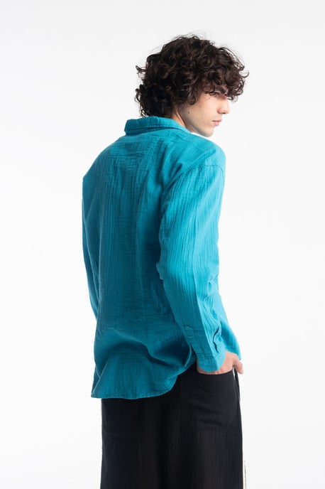 Herren Relaxed Fit Baumwollstrickhemd - Image 3