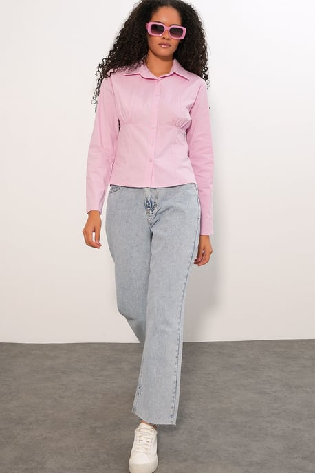 Tailliertes Popeline-Button-Up Kurzhemd - Image 2