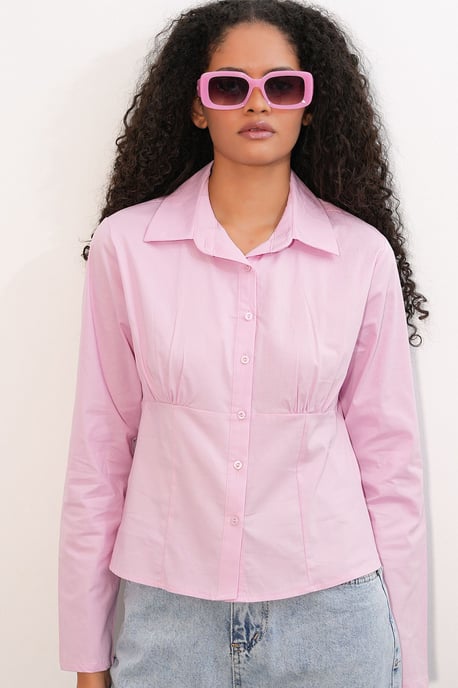 Tailliertes Popeline-Button-Up Kurzhemd - Image 3
