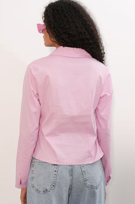 Tailliertes Popeline-Button-Up Kurzhemd - Image 6
