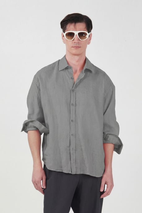 Übergrößen Leinenmischung Langarmshirt - Image 4