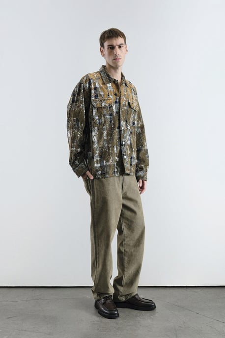 Herren Relaxed Fit Karo Baumwollhemd - Image 2