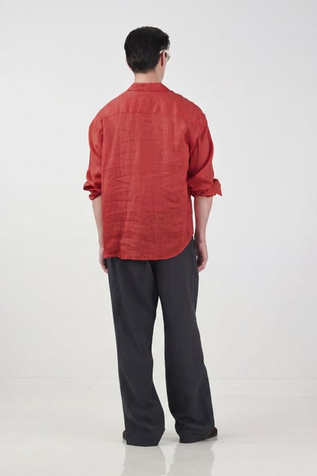 Herren Übergröße Leinen Hemd - Image 3
