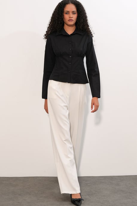 Tailliertes Popeline-Button-Up Kurzhemd - Image 2