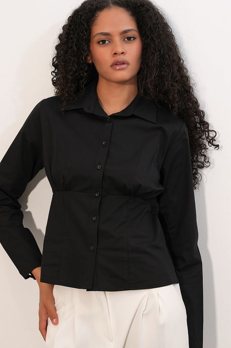 Tailliertes Popeline-Button-Up Kurzhemd - Image 3