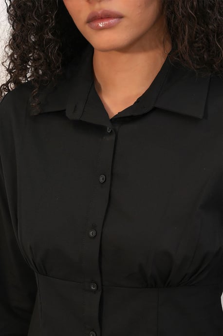 Tailliertes Popeline-Button-Up Kurzhemd - Image 5