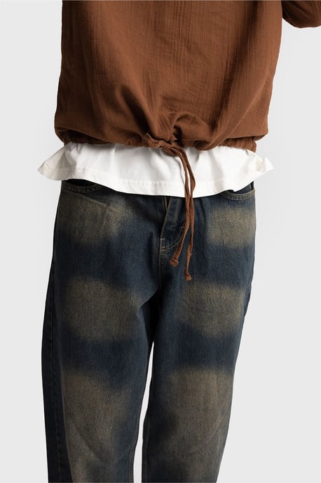 Herren Entspanntes Baumwoll Langarmhemd mit Bindendetail - Image 4