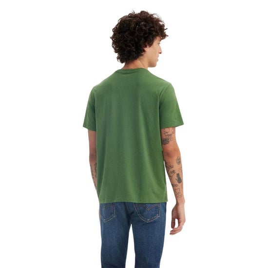 Levis - "Classic Housemark" T-Shirt für Herren, Rundhalsausschnitt (Myrtengrün) - Image 3