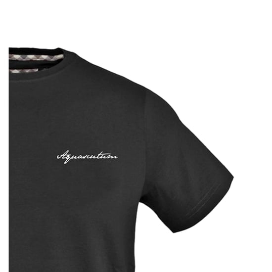 Aquascutum - T-Shirt für Herren, Rundhalsausschnitt, Regulär (Schwarz) - Image 4