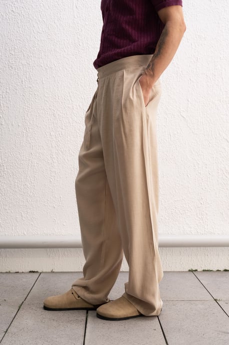 Herren hohe Taille weite Strickhose - Image 3