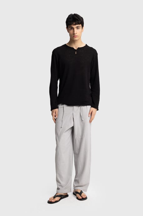 Herren Baumwolle Weite-Hosen Strickpants - Image 1