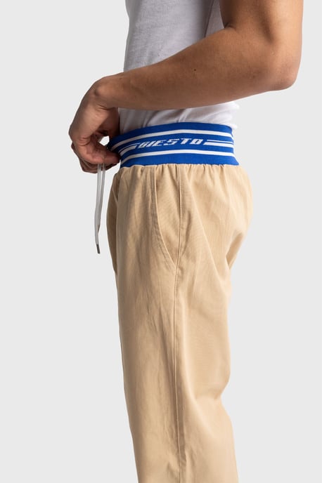 Herren Baumwoll-Popeline Weitbeinige Strickhose - Image 4