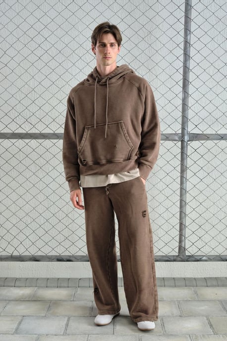 Herren Hosen mit weitem Bein aus Strick - Image 3