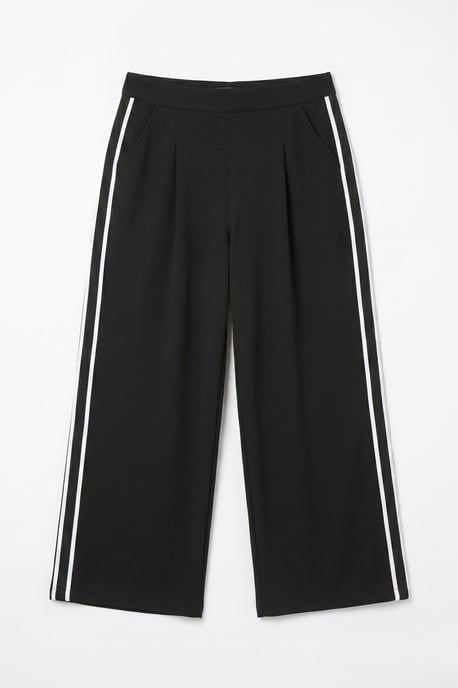 Hochtaillierte Plissierte Weitbein-Hose - Image 5