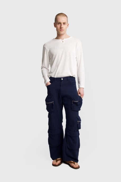 Herren Mid-Waist Weite Strickhose - Image 1