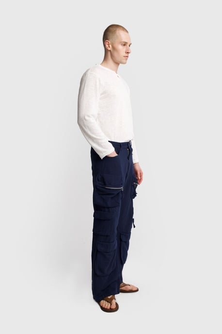 Herren Mid-Waist Weite Strickhose - Image 3