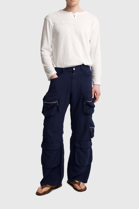 Herren Mid-Waist Weite Strickhose - Image 4