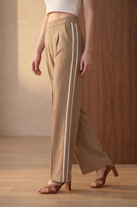 Hochtaillierte Plissierte Weitbein-Hose - Image 2
