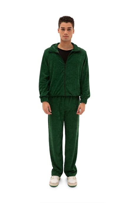 Herren Sweatshirt aus Samt mit Reißverschluss vorne - Image 3