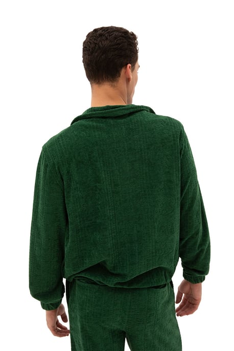 Herren Sweatshirt aus Samt mit Reißverschluss vorne - Image 4