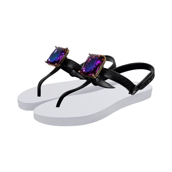Selena Diamond Blue Flip Flop weiß - Image 3